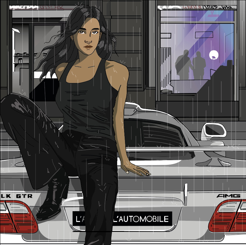 dessin vectoriel 3 affiche l'art de l'automobile reproduction