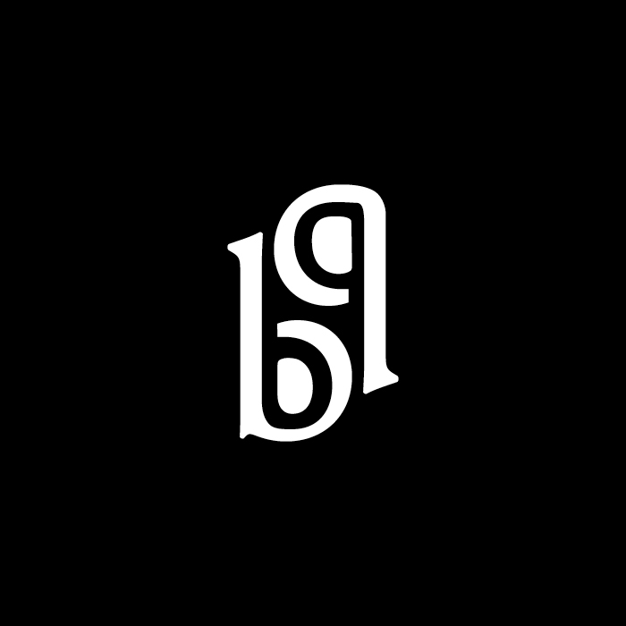logo identité visuelle blanc sur fond noir