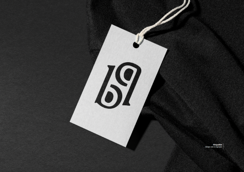 Mockup du logo sur une étiquette